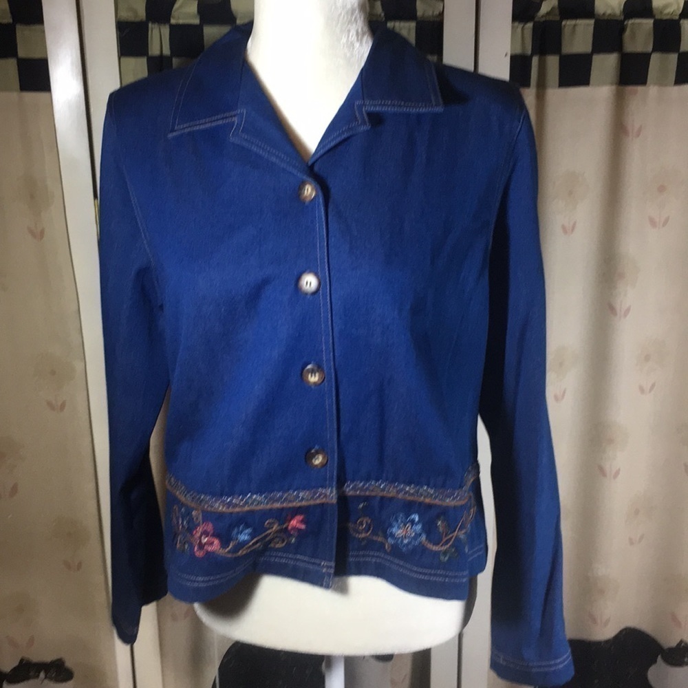 Koret City Blues Button Down  Top